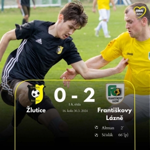 TJ Sokol Žlutice : FC Františkovy Lázně 0:2 (0:1)