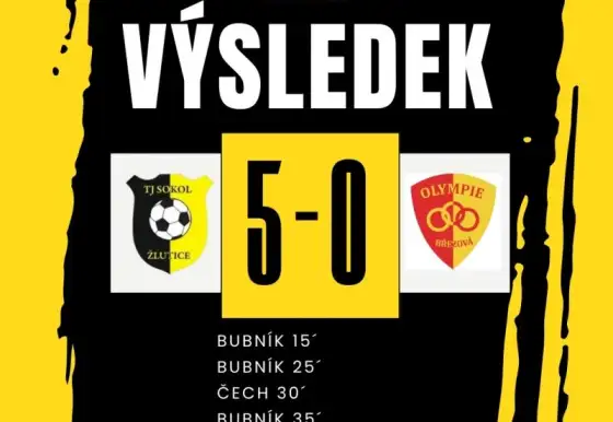TJ Sokol Žlutice : FK Olympie Březová B 5:0